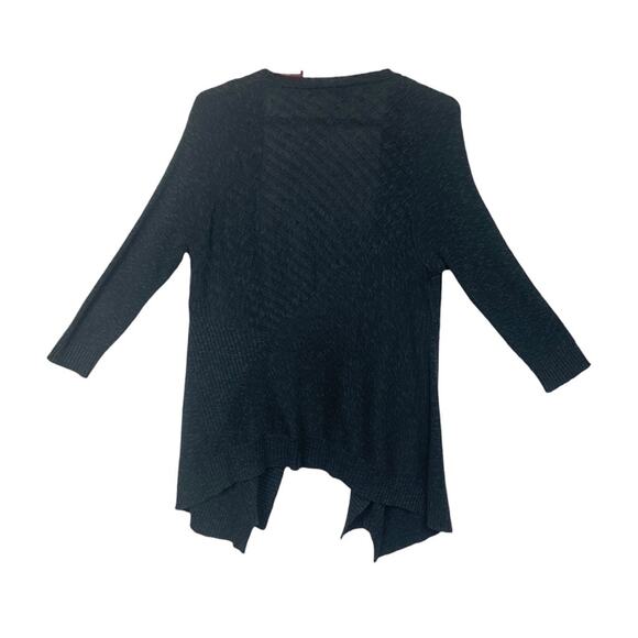 Eileen Fisher womens XS cardigan linen blend gray open front sweater casual mini - Picture 3 of 9